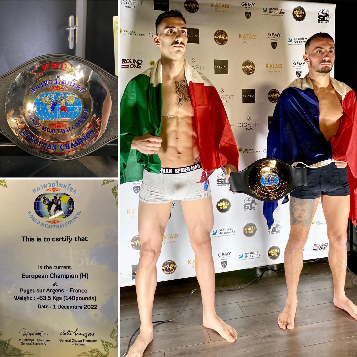 Peso centrato a 62.8 kg per entrambi i fighters 💪 WMC- Muay Thai European Championship @matteo.cabras vs @lorenzo_sammartinoofficiel 🇮🇹vs🇫🇷 Panos International management FEDERCOMBAT  Muay Thai
